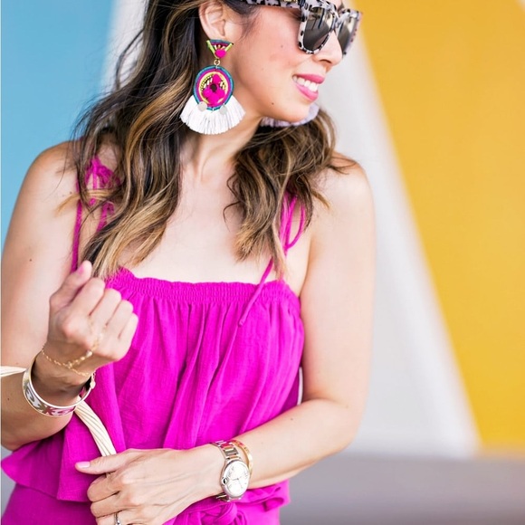 Free People Tropic Babe Set in Dark Pink - Picture 2 of 8